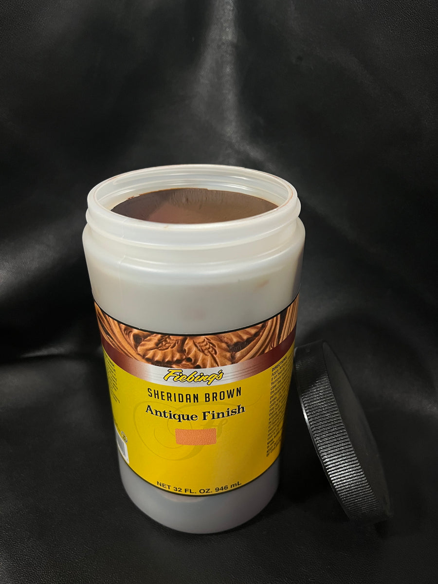 Fiebing's Antique Finish 32oz - Neutral | Leather Finish For Tooling & Carving, Creates Vintage Patina Look