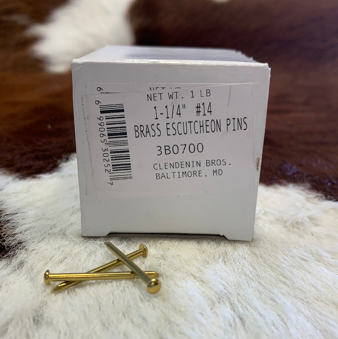 Brass Escutcheon Pin Panhandle Leather Co.