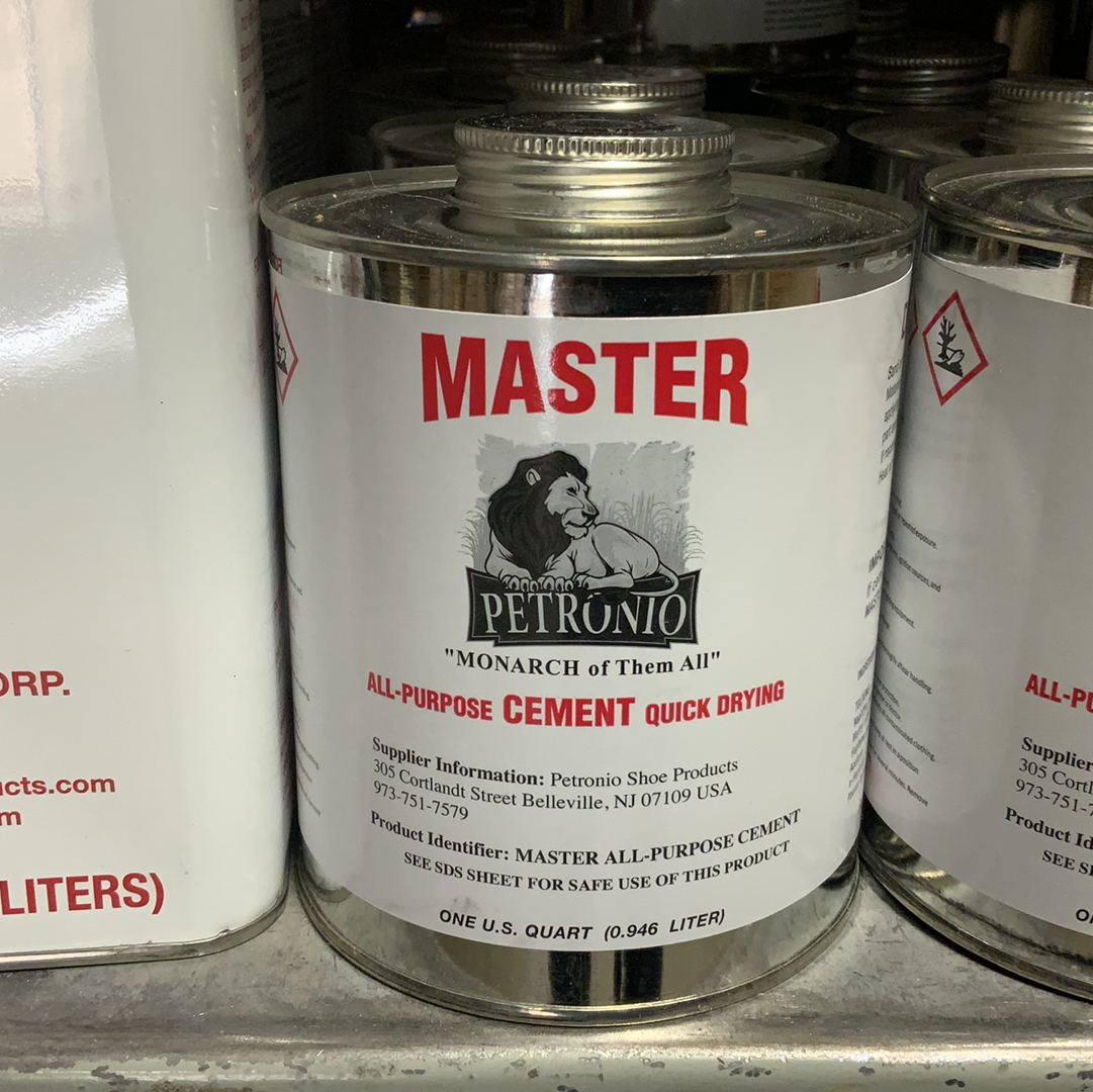 Masters All Purpose Cement 8 Oz. - Glue For Leather, Rubber, Wood, Glass & More With Brush-1079304