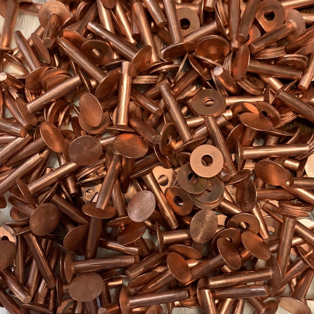 Copper Rivets and Burr 12 10 Pack 4 Sizes T4-6-8 