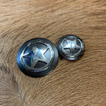Star Conchos on Brown Iron